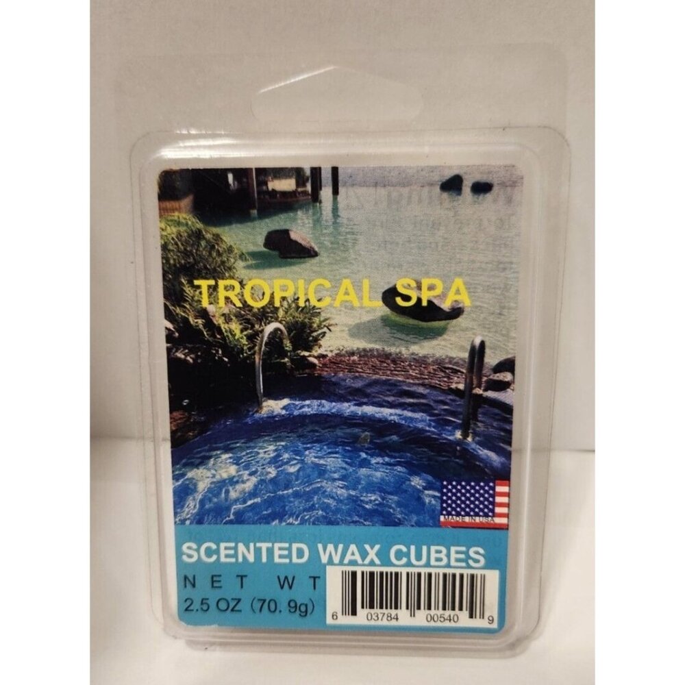 Wax Melt Tropical Spa Scented  - 1 Pack - 2.5 Ozs- 6 Cubes